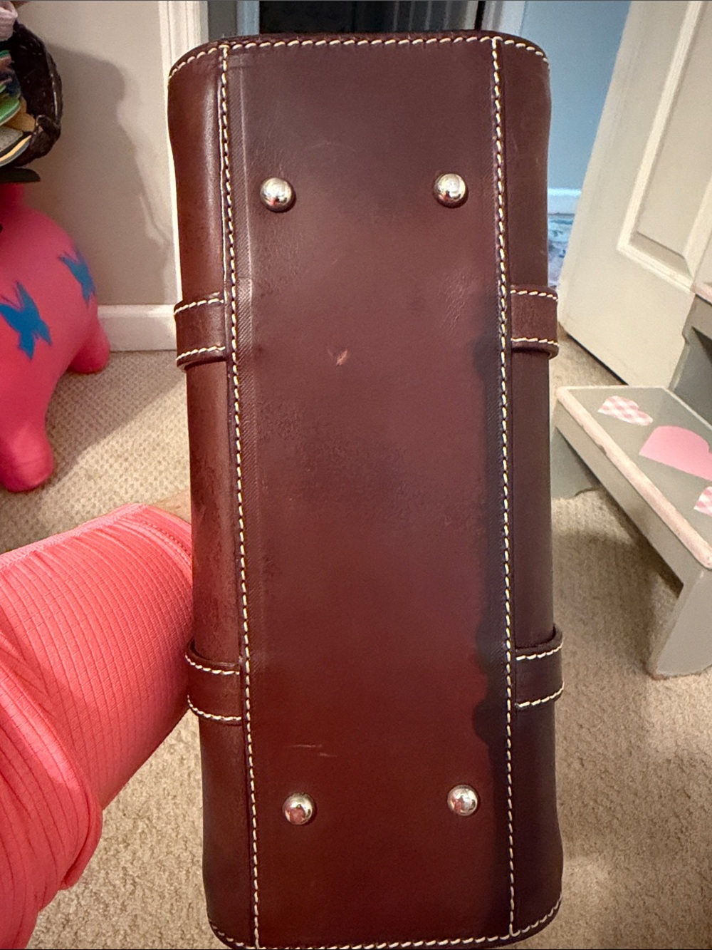Dooney & Bourke Chocolate Brown Leather Satchel - Picture 6 of 11